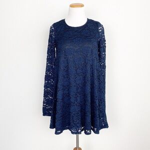 Show Me Your Mumu Tyler Tunic Navy Lace Dress